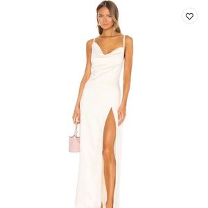 White dress with slit